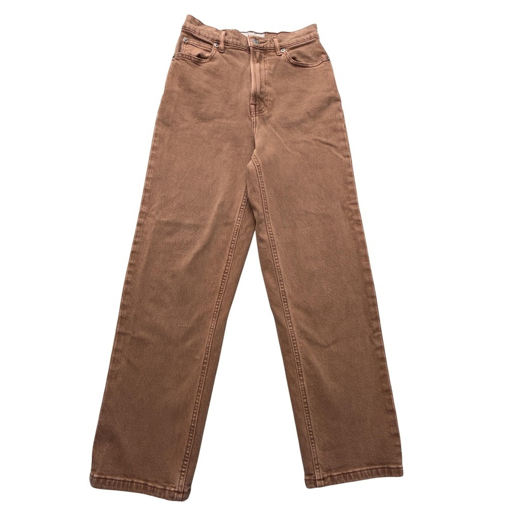 Everlane High-Rise Wide-Leg Jeans — Brown